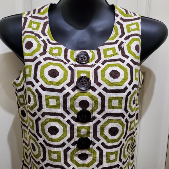 RICHARD MALCOLM Elegant Jacquard Sleeveless Sheath Petite Lined Dress - Picture 3 of 11